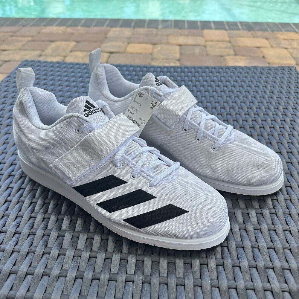 Adidas Powerlift 4 Men's Athletic Shoes White Black BC0347 Size 14